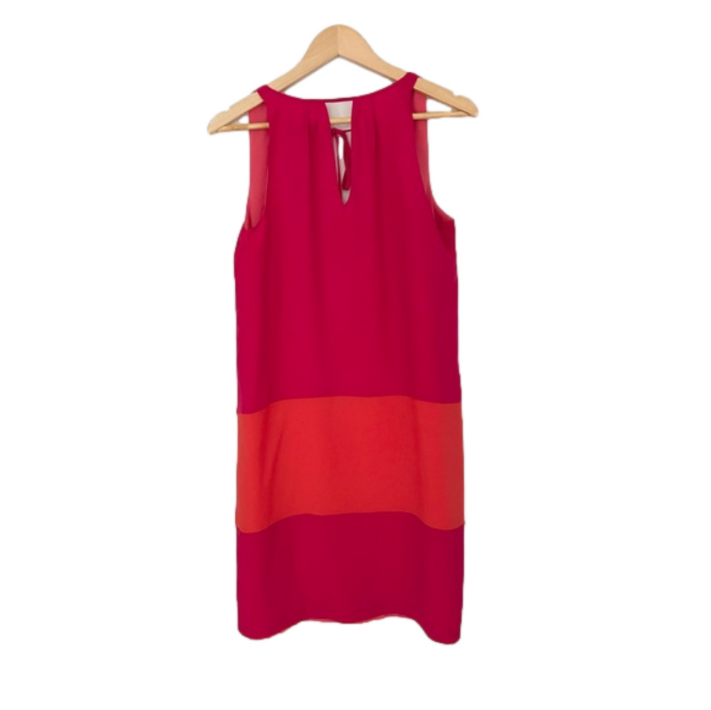 Color block summer dress piękn orange lightweight size medium